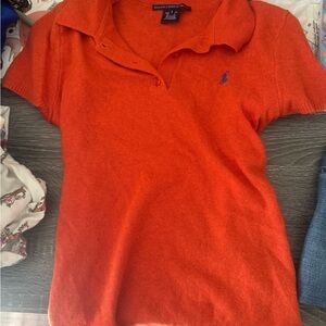 Ralph Lauren Sport Orange Knit Sweater